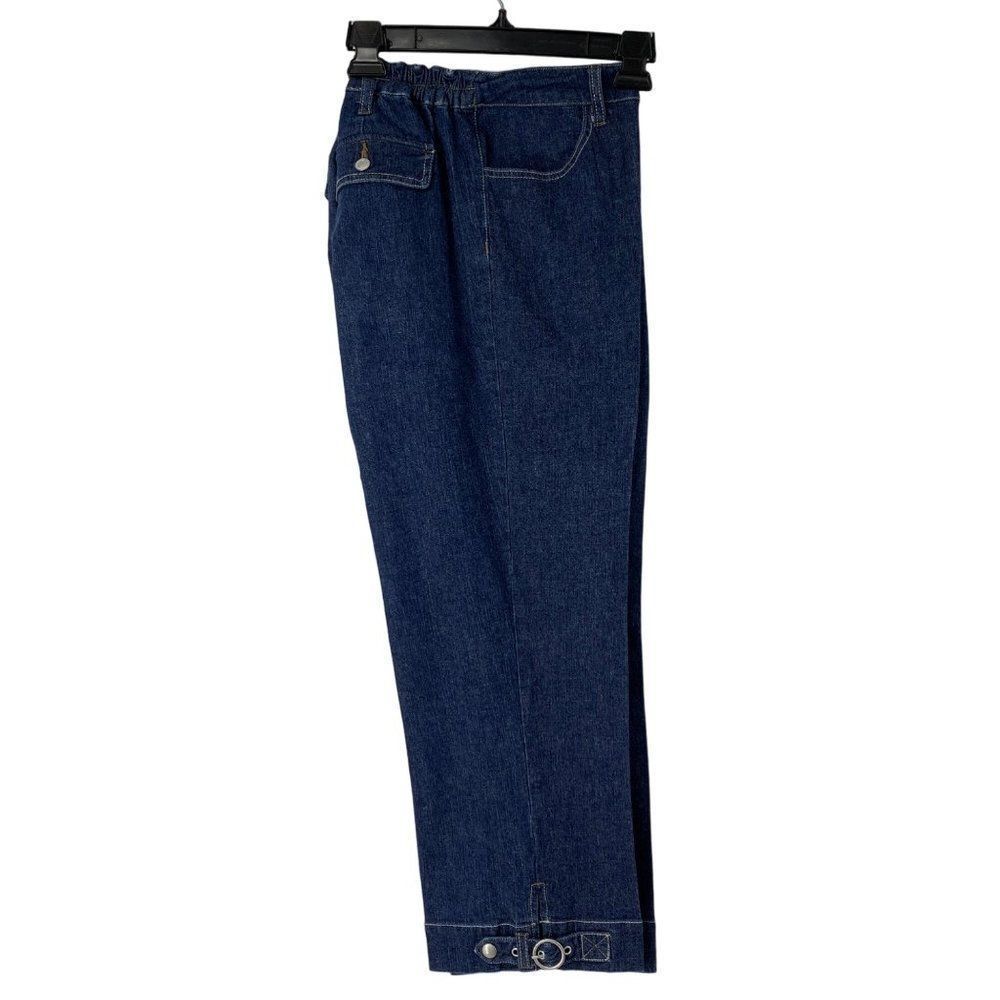 Women Denim Co Capir Jeans Elastic Size Medium Crop